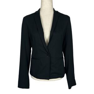 Banana Republic Jacket Women Size 0 Black Fitted Blazer Preppy Lightweight
